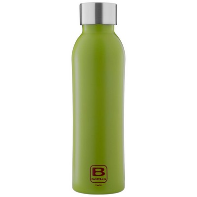 B Bottles Twin – Limettengrün – 500 ml – Doppelwandige Thermoflasche aus 18/10 Edelstahl